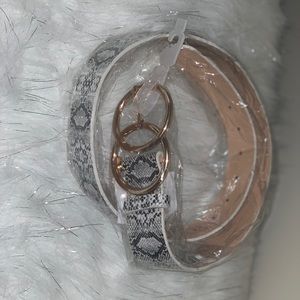 Snake print belt
